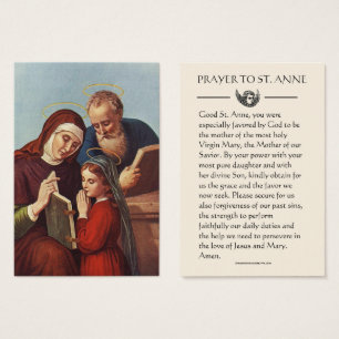 St. Anne Gesegnete Jungfrau Mary Gebet Heilige Kar