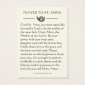 St. Anne Joachim Jungfrau Mary Jesus Gebet (Rückseite)