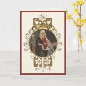 St. Anne Jungfrau Mary Religious Elegant Marian Karte (Gelbe Blume)