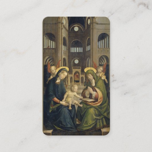 St. Anne mit gesegneter Jungfrau Mary Jesus Gebet Platzkarte (Vorderseite)