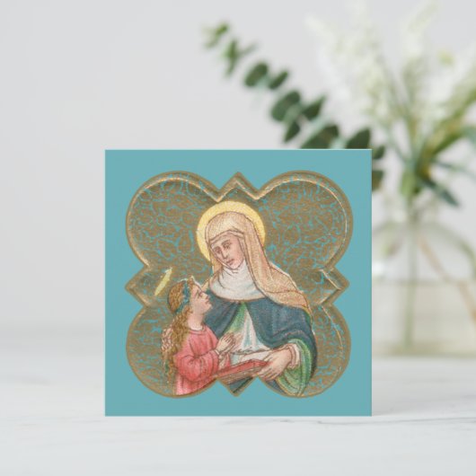 St. Anne und BVM in einer Barbed Quatrefolie (BK67 (Stehend Vorderseite)