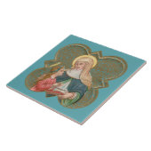 St. Anne und BVM in einer Barbed Quatrefolie (BK67 Fliese (Seite)