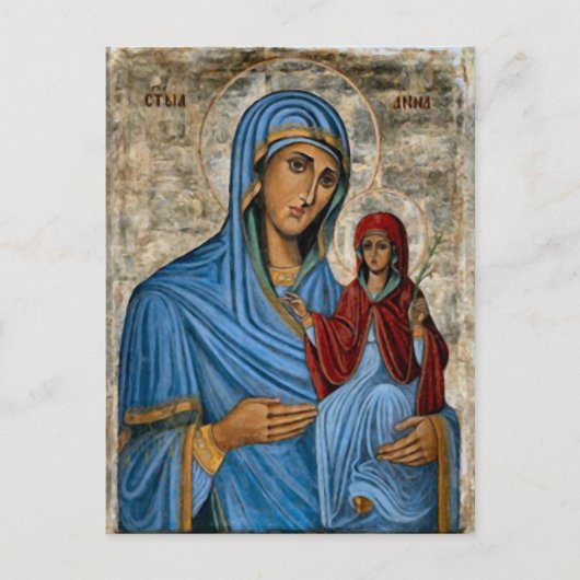 St. Anne und das orthodoxe Theotokos-Christliche I Postkarte (Vorderseite)