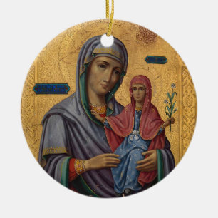 St. Anne und die Theotokos orthodox christliche Ik Keramik Ornament