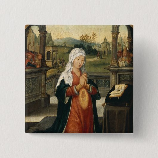 St Anne, welches die Jungfrau begreift Button (Vorderseite)