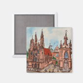 St. Annen-Kirche, Vilnius, Litauen Magnet (Vorderseite/Rückseite)