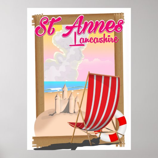 St Annes, Strandproster von Lancashire Poster (Vorne)
