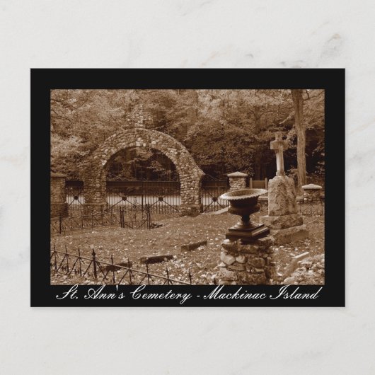 St. Ann's Friedhof - Mackinac Island Postcard Postkarte (Vorderseite)