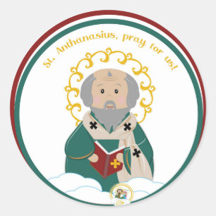 St. Anthanasius Runder Aufkleber
