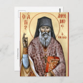 St. Anthimos of Chios Orthodox Christian Icon      Postkarte (Vorne/Hinten)