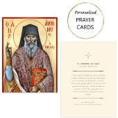 St. Anthimos of Chios Orthodox Prayer Card Platzkarte