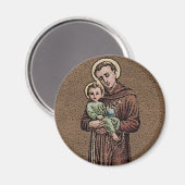 St. Anthony & Baby Jesus Magnet (Vorderseite/Rückseite)