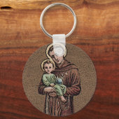 St. Anthony & Baby Jesus Schlüsselanhänger (Vorderseite)