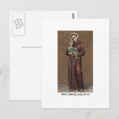St. Anthony betet für uns Postkarte (Vorne/Hinten)