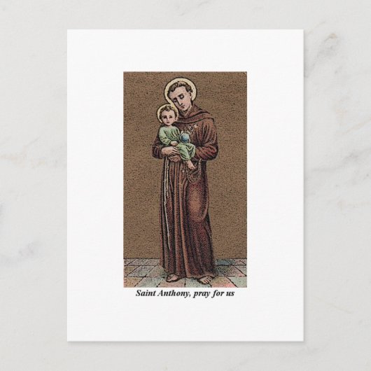 St. Anthony betet für uns Postkarte (Vorderseite)