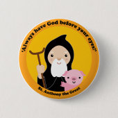 St Anthony das große Button (Vorderseite)