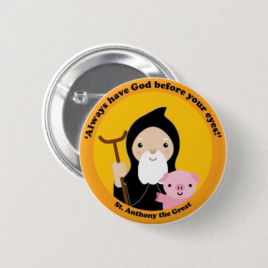 St Anthony das große Button (Vorne & Hinten)