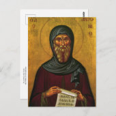 St. Anthony, das große orthodoxe Christliche Symbo Postkarte (Vorne/Hinten)