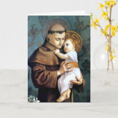 ST. ANTHONY DER PADUA-Karte Karte (Gelbe Blume)