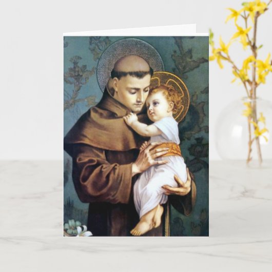 ST. ANTHONY DER PADUA-Karte Karte (Gelbe Blume)