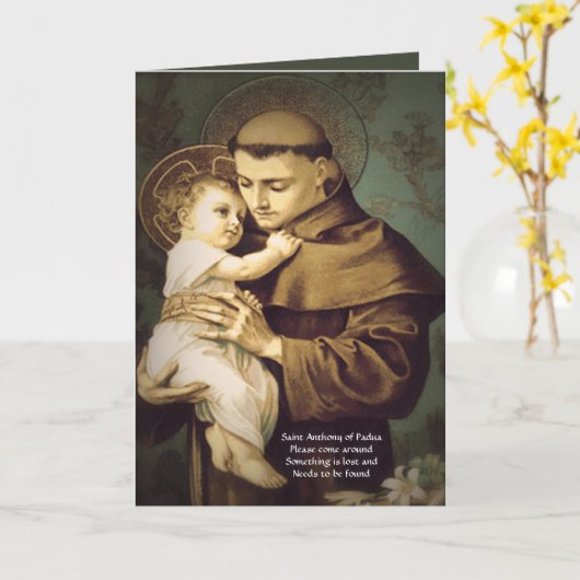 St. Anthony Gebet der Wiederherstellung verlorener Karte (Gelbe Blume)