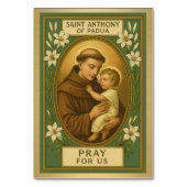 St. Anthony Katholic Wedding Table Card Tischnummer (Vorderseite)