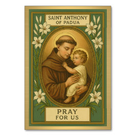 St. Anthony Katholic Wedding Table Card Tischnummer