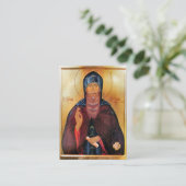 St. Anthony of Dymsk, Novgorod Prayer Card         Platzkarte (Stehend Vorderseite)