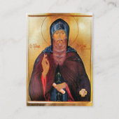 St. Anthony of Dymsk, Novgorod Prayer Card         Platzkarte (Vorderseite)