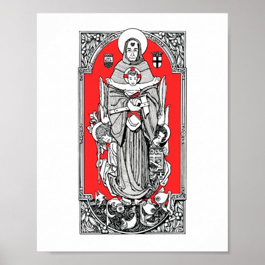 St. Anthony of Padua 8" x 10" Print Poster (Vorne)