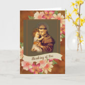 St. Anthony of Padua Baby Jesus Floral Karte (Gelbe Blume)