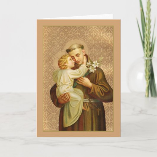 St. Anthony of Padua Baby Jesus Karte (Vorderseite)