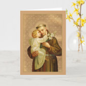 St. Anthony of Padua Baby Jesus Karte (Gelbe Blume)