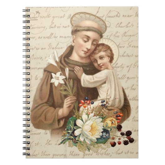 St. Anthony of Padua & Child Jesus Religious Notizblock (Vorderseite)