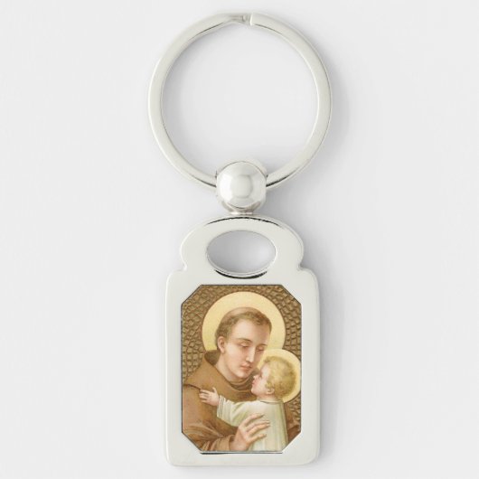 St. Anthony of Padua & Christ Child (JM 05) Rect Schlüsselanhänger (Vorderseite)