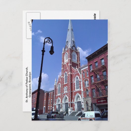 St. Anthony of Padua, Greenpoint, Postcard Postkarte (Vorne/Hinten)