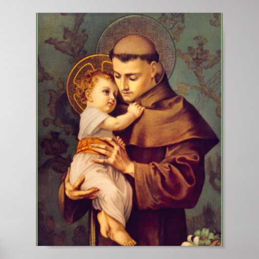 St. Anthony of Padua mit Baby Jesus Poster Print (Vorne)