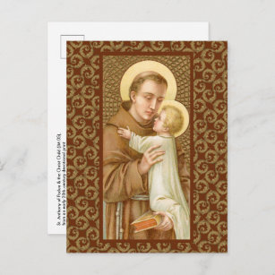St. Anthony of Padua & the Christ Child (JM 05) Postkarte