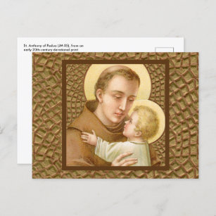 St. Anthony of Padua & the Christ Child (JM 05) Postkarte