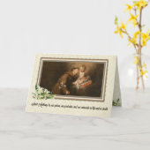 St. Anthony Padua mit Jesus katholischen Religiöse Karte (Gelbe Blume)