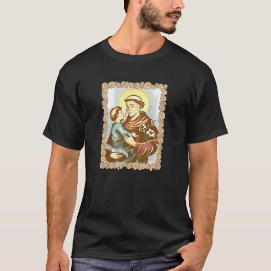 St. Anthony Padua Vintag-katholischer Säugling T-Shirt (Vorderseite)