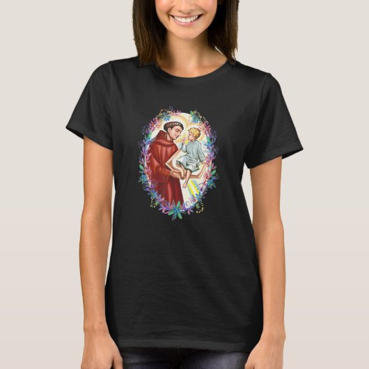 St. Anthony Padua Vintag-katholischer Säugling T-Shirt (Vorderseite)