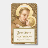 St. Anthony & the Christ Child (JM 05; Stil 2) Ausweis (Rückseite)