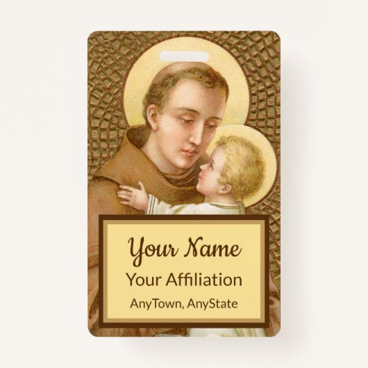 St. Anthony & the Christ Child (JM 05; Stil 2) Ausweis (Vorderseite)