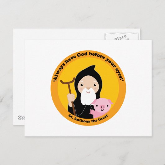 St. Anthony the Great Postkarte (Vorne/Hinten)