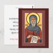 St. Anthony the Great Prayer Card Postkarte (Vorne/Hinten)