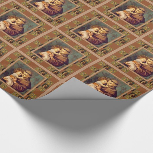 St Anthony und das Kind Jesus Geschenkpapier (Ecke)