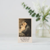 St. Anthony und Kind Jesus Gebetskarte Telefonnummerkarte (Stehend Vorderseite)