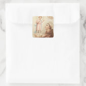 St. Anthony von Padua Baby Jesus Quadratischer Aufkleber (Tasche)