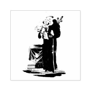 St. Anthony von Padua Baby Jesus Religious Gummistempel